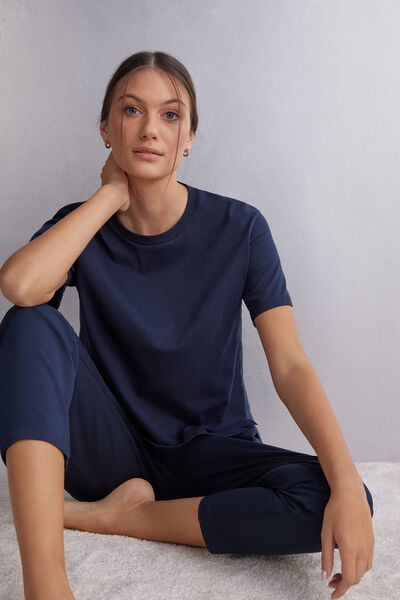 Maglia Manica Corta Boxy Fit in Cotone