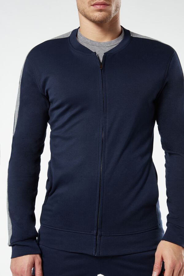 Interlock Sweatshirt with Central Zip
