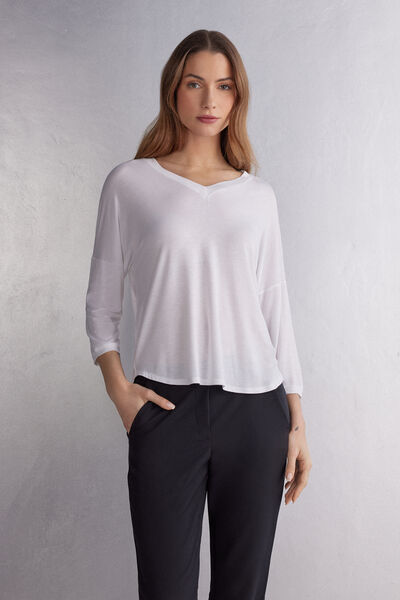 Maglia Scollo a V in Fresh Bamboo
