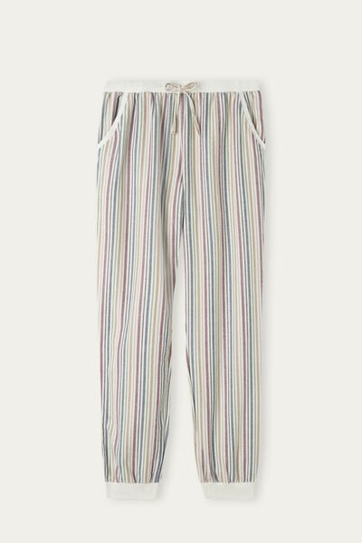 Pantalone in Tela Cotton Ribs