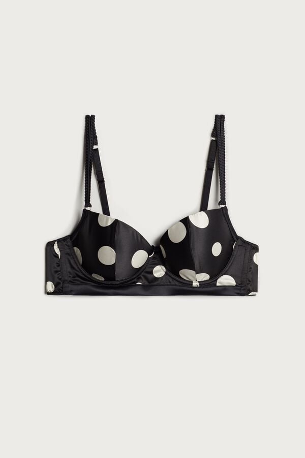 Sofia Satin Dots Balconette Bra