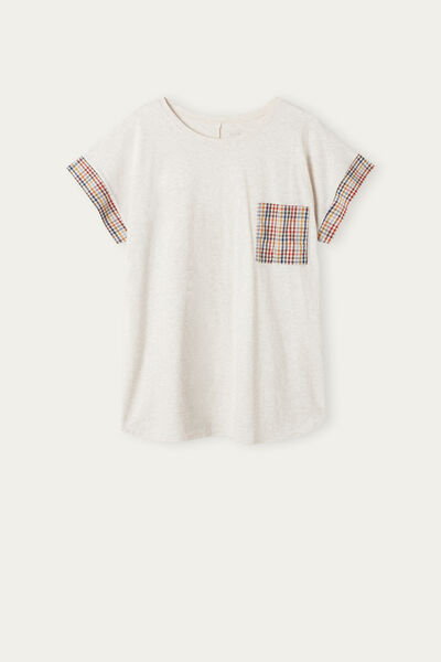 Kurzärmeliges Shirt aus Supima®-Baumwolle Autumn Check