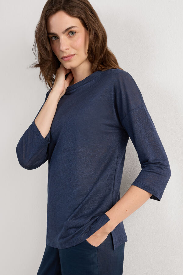 Maglia Scollo a Barchetta in Lino The Pure Linen