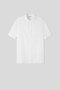 Short-Sleeved Shirt in Cotton and Linen