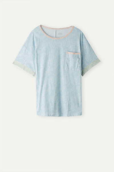 Romantic Cashmere Short-Sleeved Cotton Top