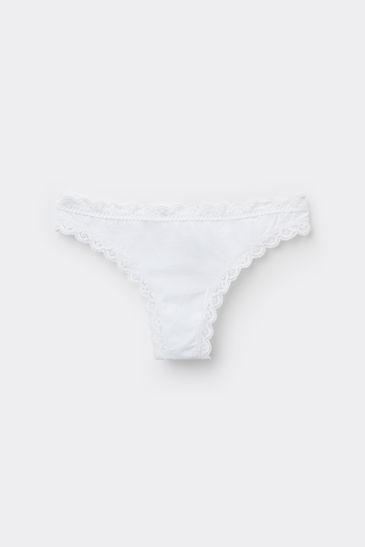 Cotton and Lace Brazilian Briefs