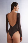 Långärmad body i lamè Winter Shades