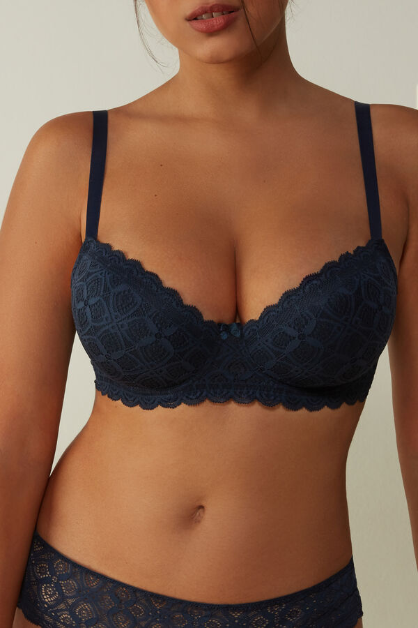 Intimissimi Black Lace “Sofia” Balconette Bra