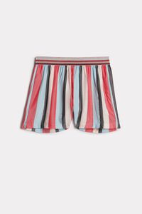 Shiny Stripes Canvas Shorts