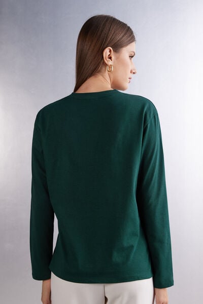 Boxy fit Long-Sleeved Cotton Top