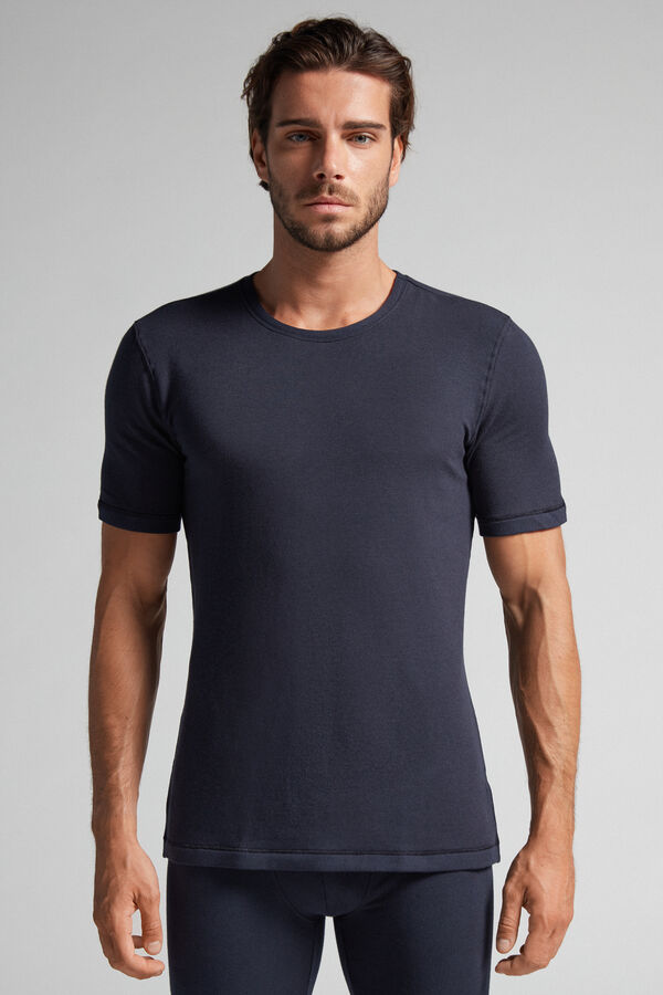 Short-Sleeve Modal-Cashmere Top