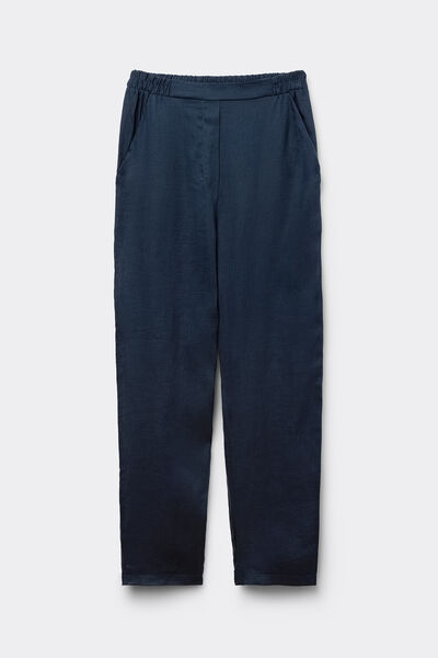 Plain-Weave Linen Trousers