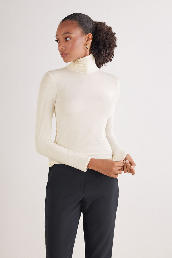 Maglia Collo Alto in Fresh Bamboo