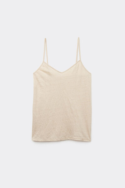 V Neck Linen Top