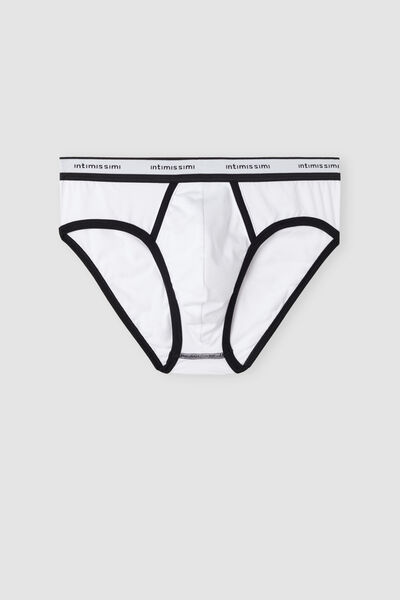 Stretch Supima® Cotton Brief with Logo Detail