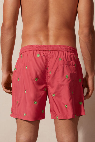 Kiwi-Embroidered Swim Shorts