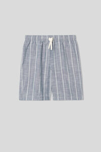 Striped Plain-Weave Shorts