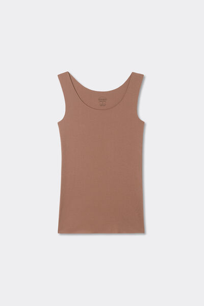 Débardeur à col rond en coton sans couture