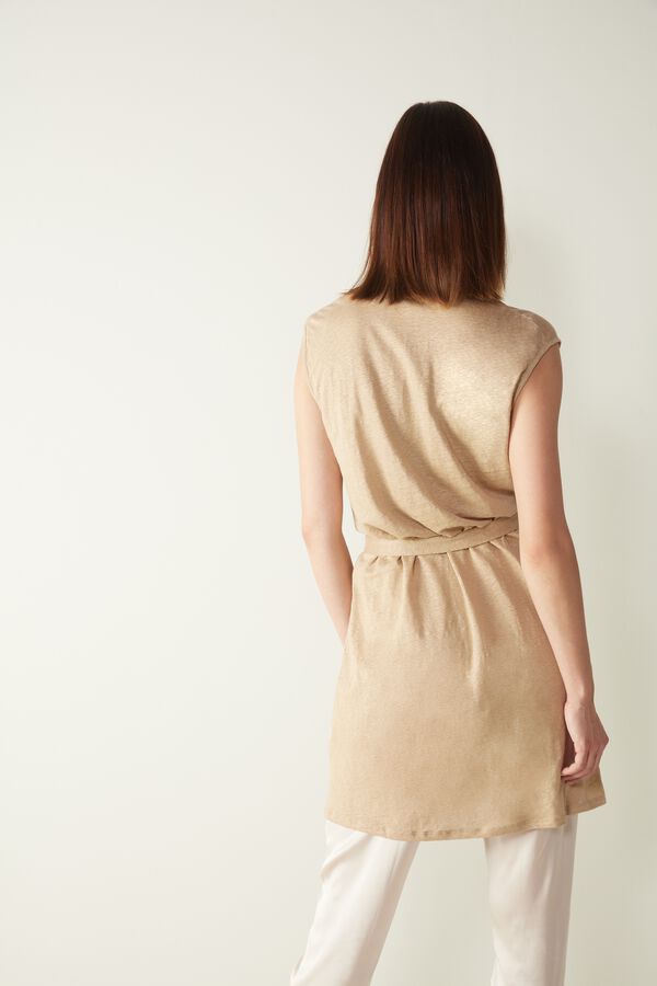 Colete em Linho com Cinto