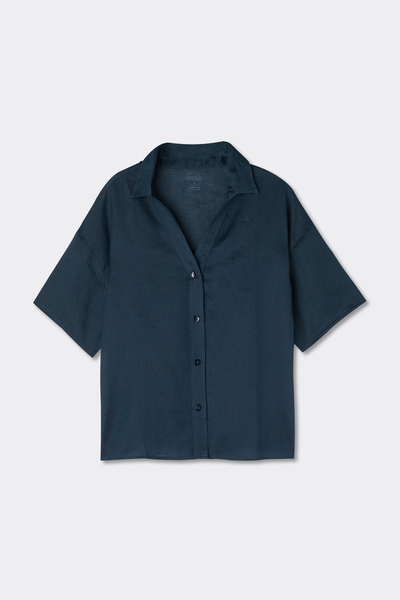 Camicia Manica Corta in Tela di Lino The Pure Linen