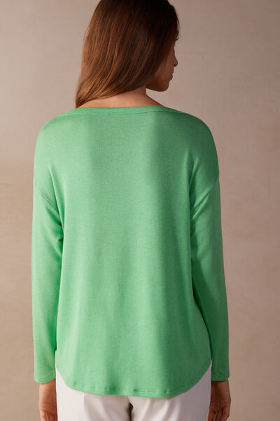Maglia Manica Lunga in Modal Ultrasoft con Cashmere