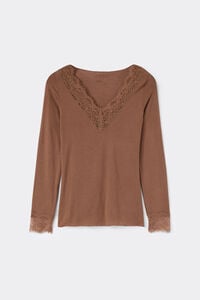 Modal Cashmere Ultralight Long Lace Shirt