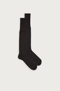Lange sokken van katoen-zijde-kasjmiermix