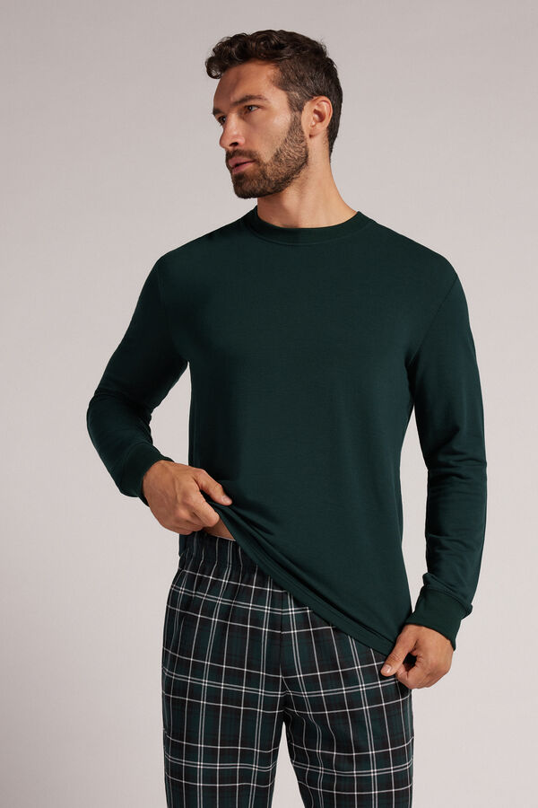 Long-Sleeved Modal Fleece Top