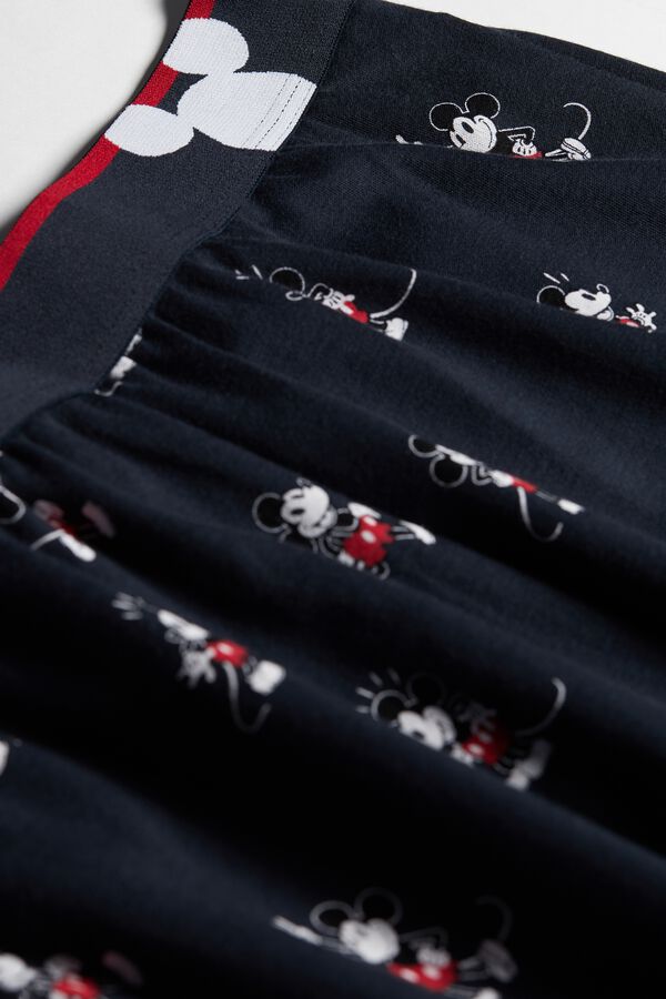 Printed Interlock Cotton Pants with Visible Elastic