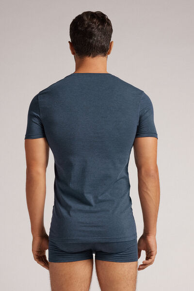 T-Shirt Uomo in Cotone Superior Elasticizzato