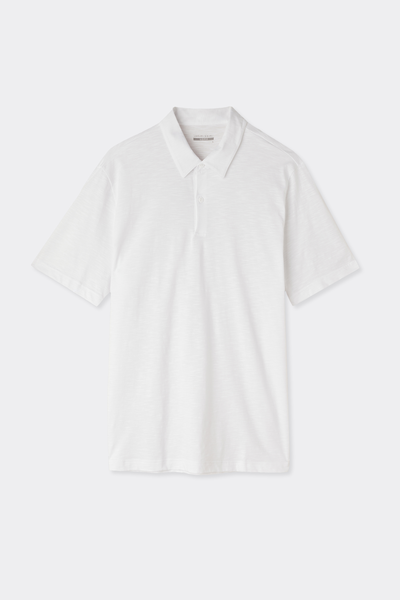 Short-Sleeved Slub Cotton Polo Shirt