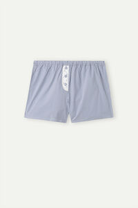 Shorts aus Baumwollstoff Santorini View