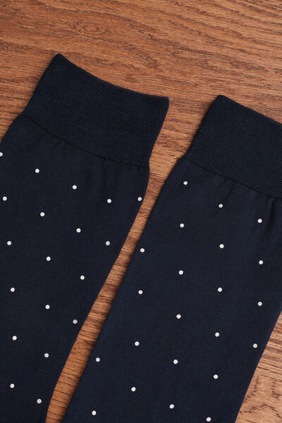 Men’s Short Socks in Patterned Lisle Cotton