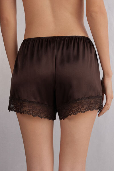 Silk Shorts with Lace