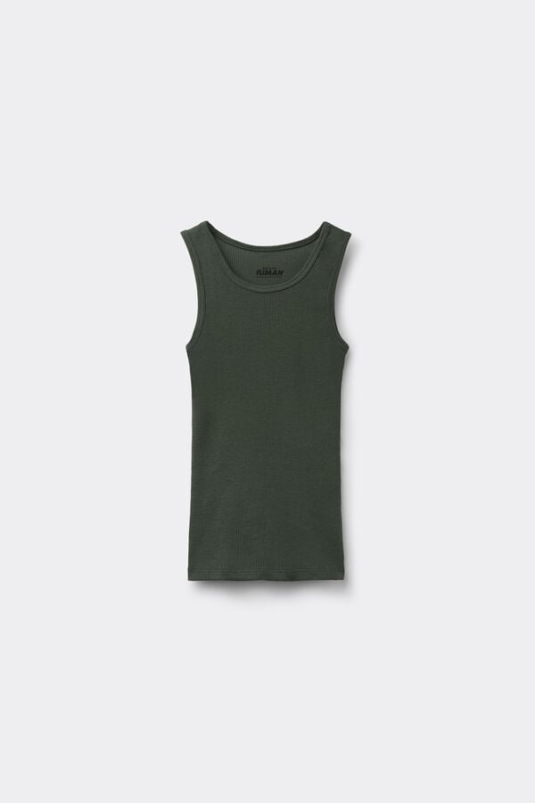 Boys&rsquo; Ribbed Superior Cotton Vest Top