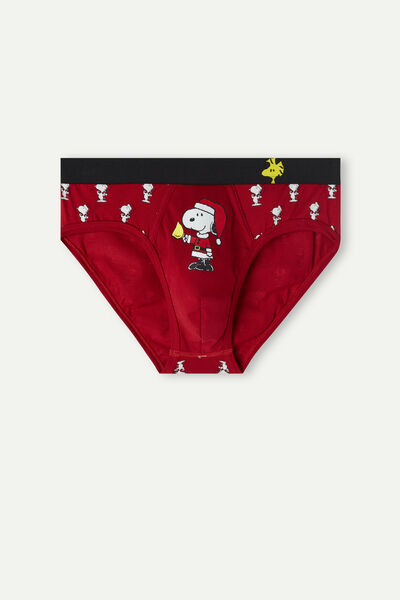 Slip mit weihnachtlichem Snoopy-Print aus elastischer Supima®-Baumwolle