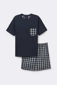 Short Checked Plain-Weave and Cotton Pyjamas
