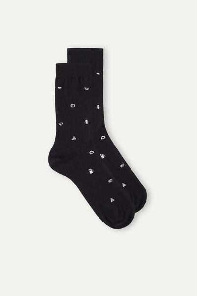 Short Patterned Cotton Socks