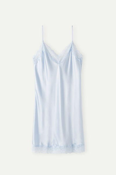Silk Slip with Lace Insert Detail
