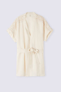 Romance Yourself Linen and Lace Kimono