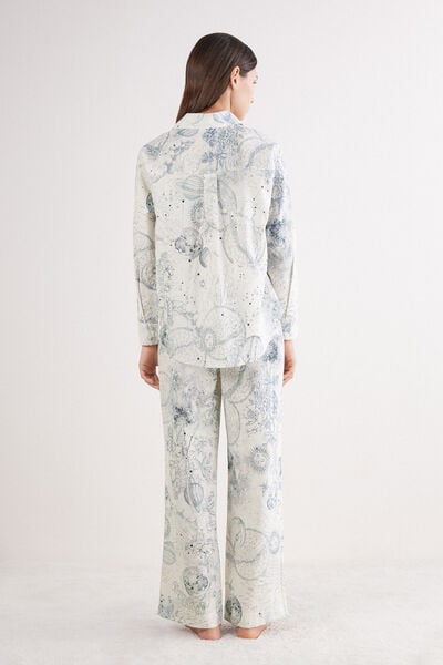 Luxury Dreams Long Linen and Cotton Pyjamas