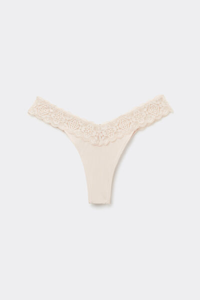 ‘80s-Style Lace and Microfibre Brazilian Briefs