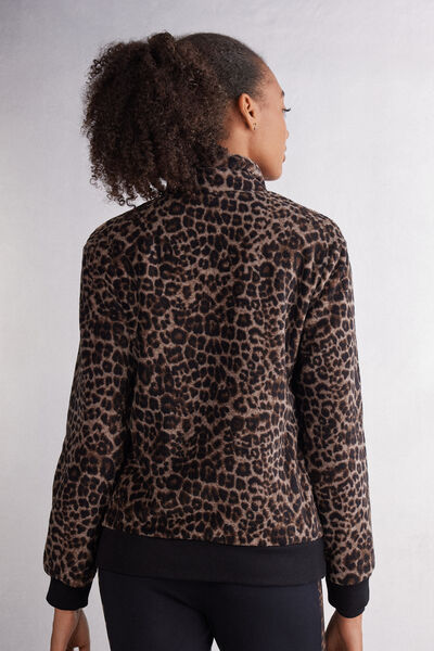Бомбер из Флиса с Леопардовым Принтом Luxurious Leopard