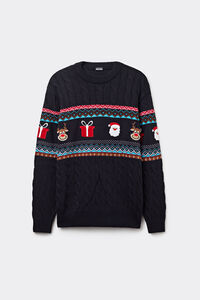 Maglione di Natale con Babbo natale e Renne