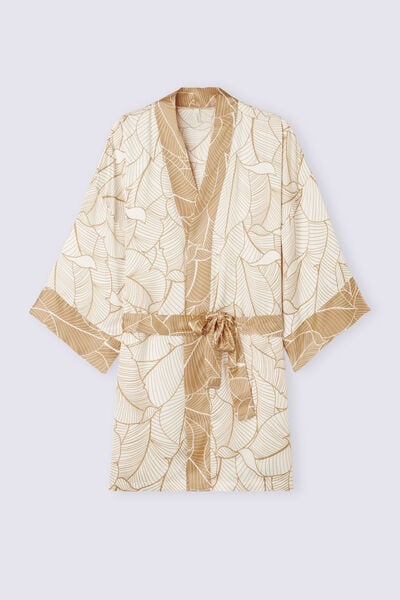 Golden Hour Saten Kimono