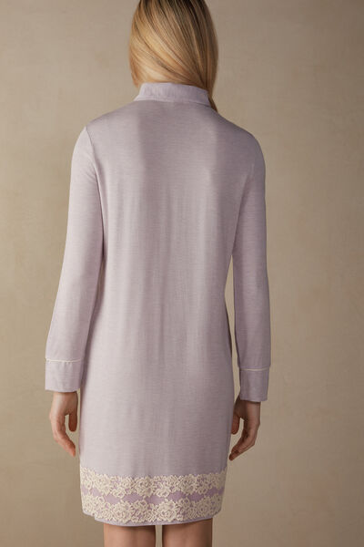 Pretty Flower Open Front Nightshirt
