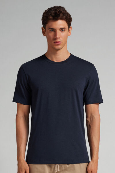 T-shirt en coton flammé