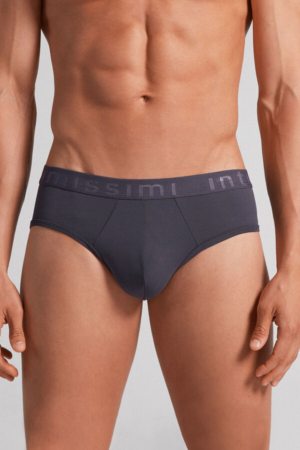 Microfiber Briefs with Logo Detail