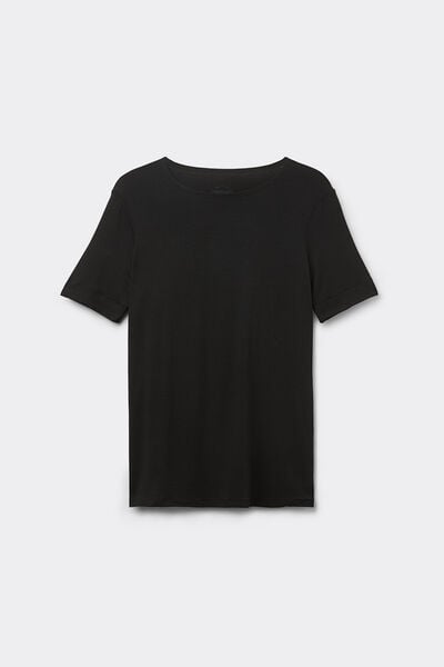 Maglia Manica Corta Girocollo in Micromodal
