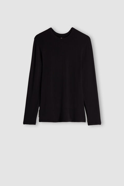 Long-Sleeve Modal-Cashmere Top